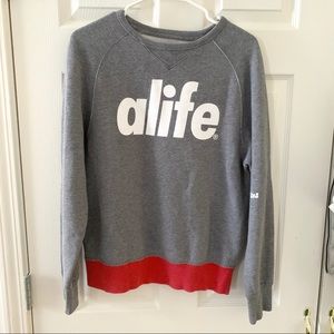 alife NYC Gray & Red Sweatshirt